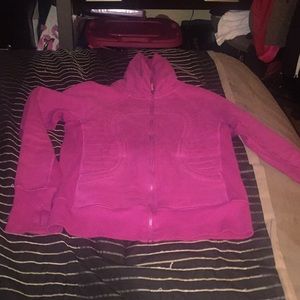 Pink name brand zip up